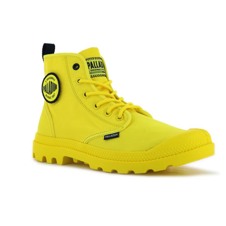 Bottes Palladium Pampa Smiley Change Femme Jaune | FR LMC914Z